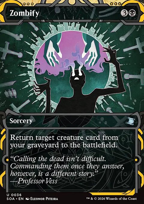 Zombify, Secrets of Strixhaven Mystical Archive #36, Magic: The Gathering card
