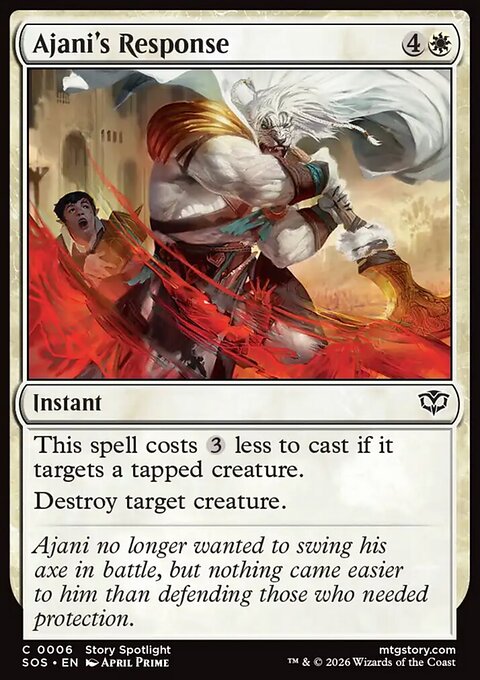 Ajani's Response, Secrets of Strixhaven #6, Magic: The Gathering card
