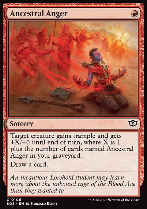 Ancestral Anger, Secrets of Strixhaven #106, Magic: The Gathering card
