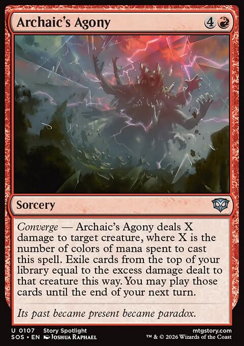 Archaic's Agony, Secrets of Strixhaven #107, Magic: The Gathering card