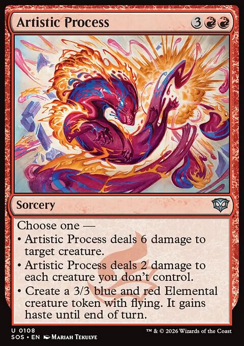Artistic Process, Secrets of Strixhaven #108, Magic: The Gathering card