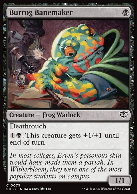 Burrog Banemaker, Secrets of Strixhaven #75, Magic: The Gathering card