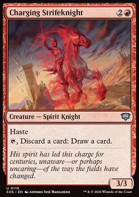Charging Strifeknight, Secrets of Strixhaven #110, Magic: The Gathering card