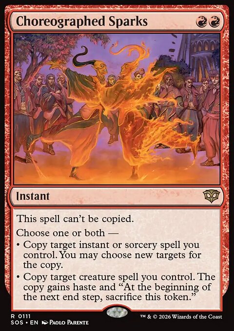Choreographed Sparks, Secrets of Strixhaven #111, Magic: The Gathering card