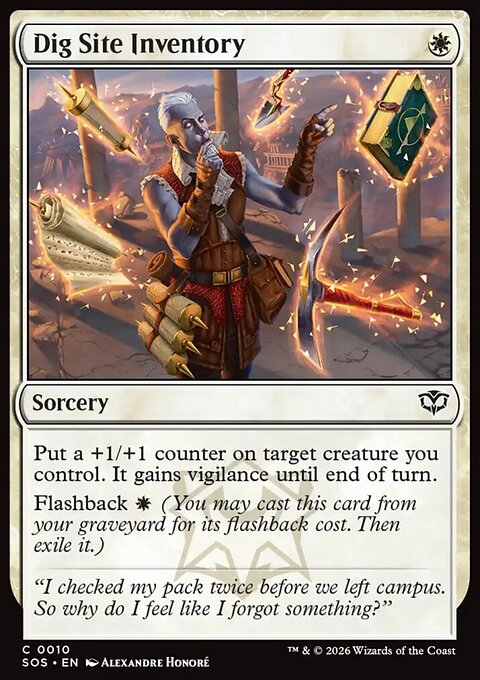 Dig Site Inventory, Secrets of Strixhaven #10, Magic: The Gathering card