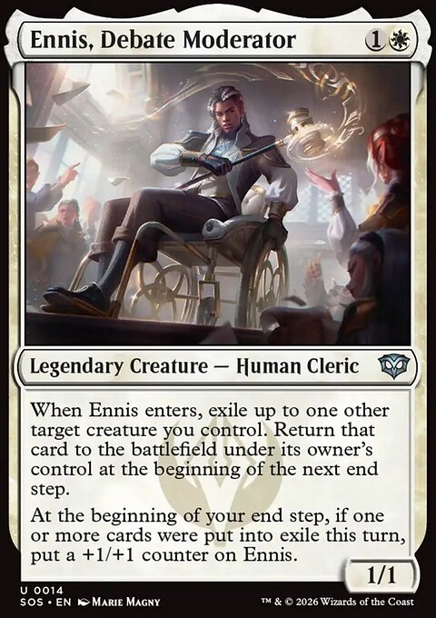 Ennis, Debate Moderator, Secrets of Strixhaven #14, Magic: The Gathering card
