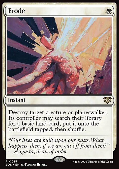 Erode, Secrets of Strixhaven #15, Magic: The Gathering card
