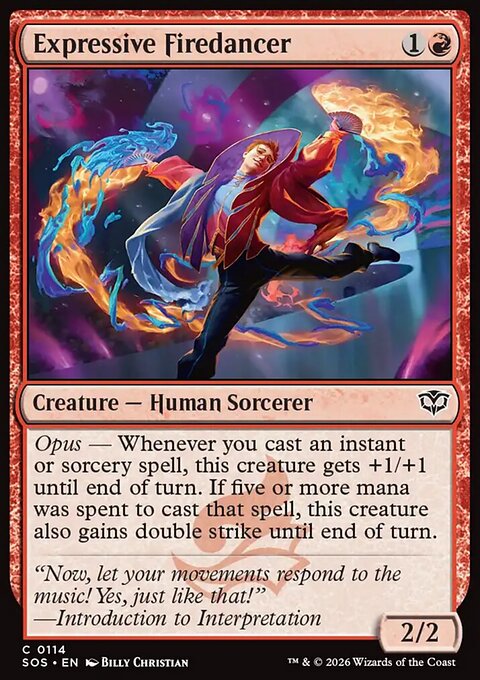Expressive Firedancer, Secrets of Strixhaven #114, Magic: The Gathering card