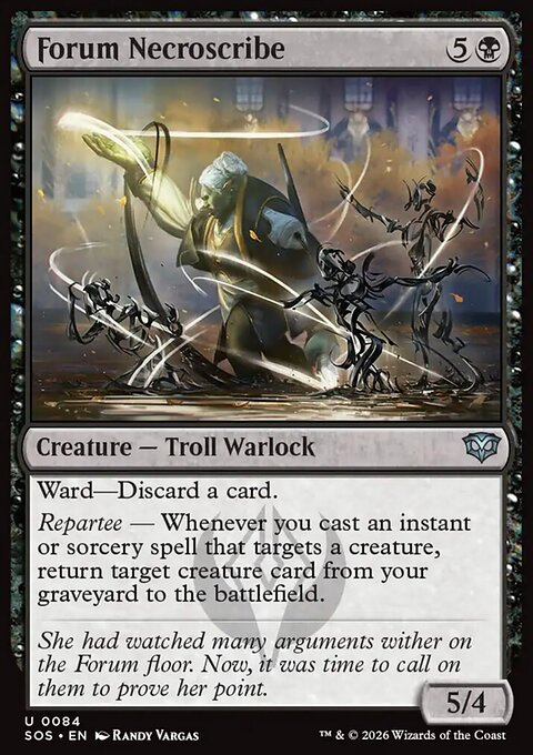 Forum Necroscribe, Secrets of Strixhaven #84, Magic: The Gathering card