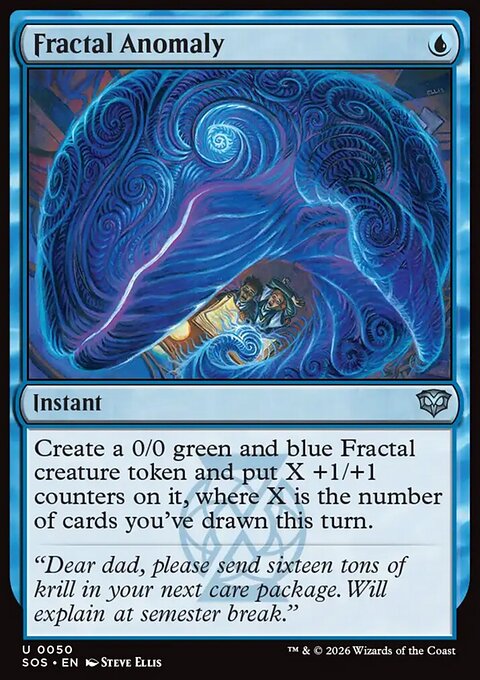 Fractal Anomaly, Secrets of Strixhaven #50, Magic: The Gathering card