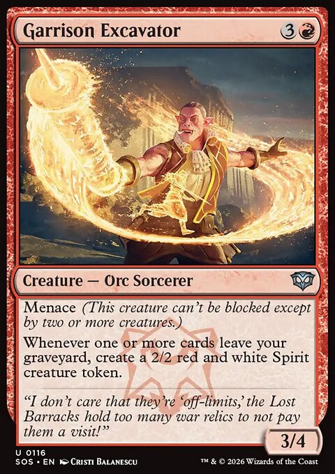 Garrison Excavator, Secrets of Strixhaven #116, Magic: The Gathering card