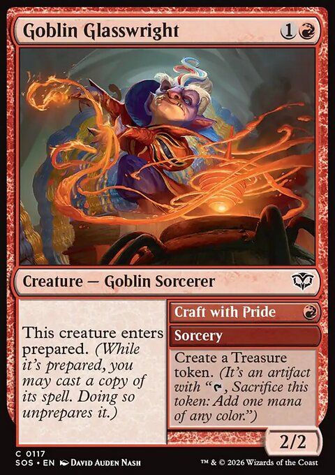 Goblin Glasswright // Craft with Pride, Secrets of Strixhaven #117, Magic: The Gathering card