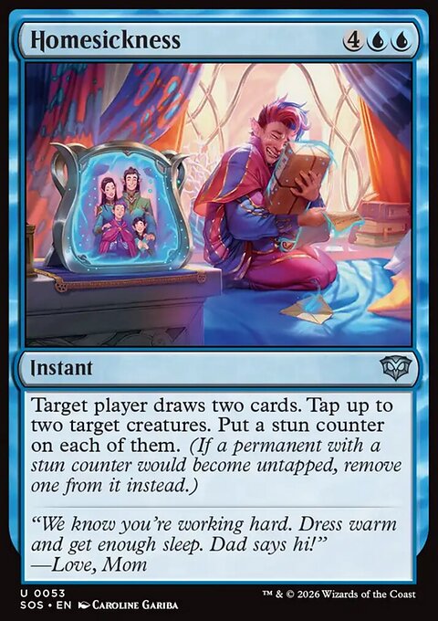 Homesickness, Secrets of Strixhaven #53, Magic: The Gathering card