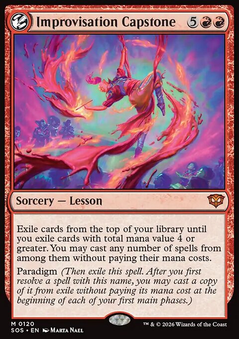 Improvisation Capstone, Secrets of Strixhaven #120, Magic: The Gathering card