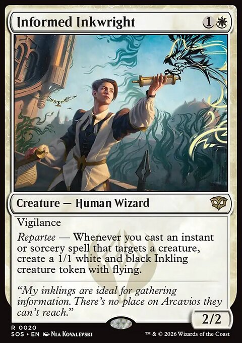 Informed Inkwright, Secrets of Strixhaven #20, Magic: The Gathering card