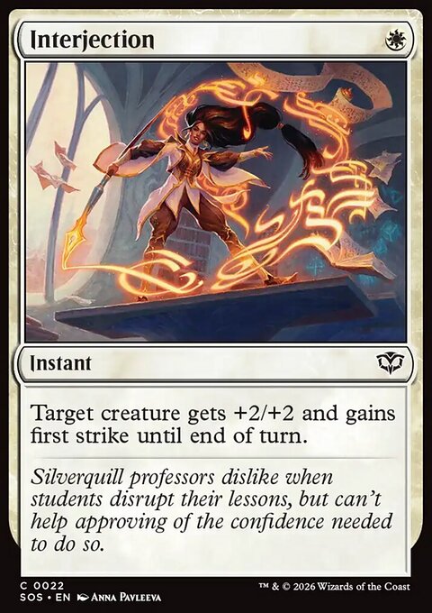 Interjection, Secrets of Strixhaven #22, Magic: The Gathering card