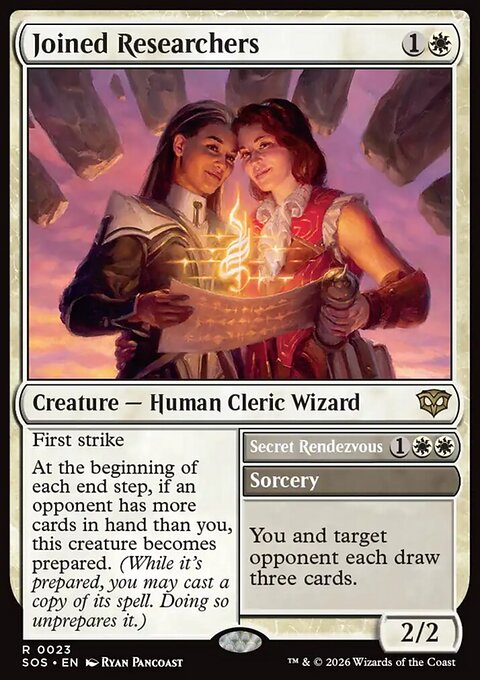 Joined Researchers // Secret Rendezvous, Secrets of Strixhaven #23, Magic: The Gathering card