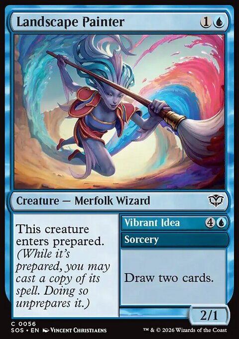 Landscape Painter // Vibrant Idea, Secrets of Strixhaven #56, Magic: The Gathering card