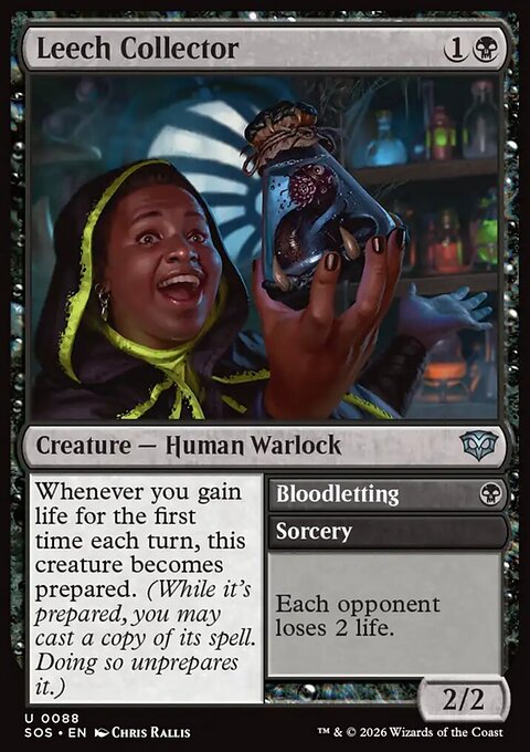 Leech Collector // Bloodletting, Secrets of Strixhaven #88, Magic: The Gathering card