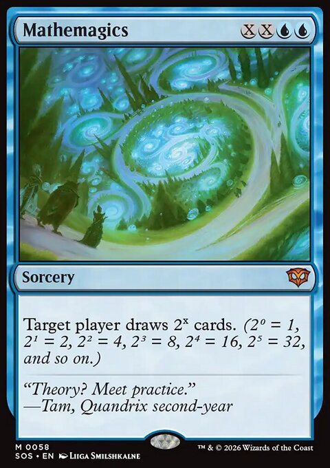 Mathemagics, Secrets of Strixhaven #58, Magic: The Gathering card