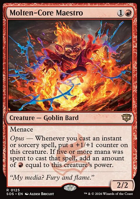 Molten-Core Maestro, Secrets of Strixhaven #125, Magic: The Gathering card