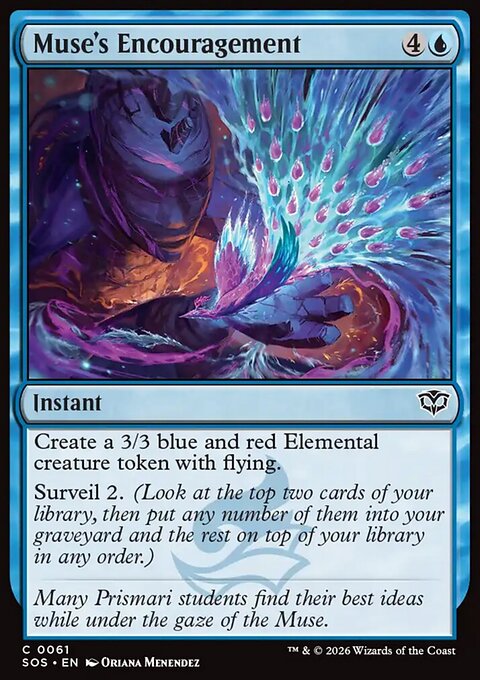 Muse's Encouragement, Secrets of Strixhaven #61, Magic: The Gathering card