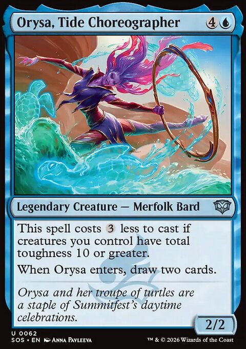 Orysa, Tide Choreographer, Secrets of Strixhaven #62, Magic: The Gathering card