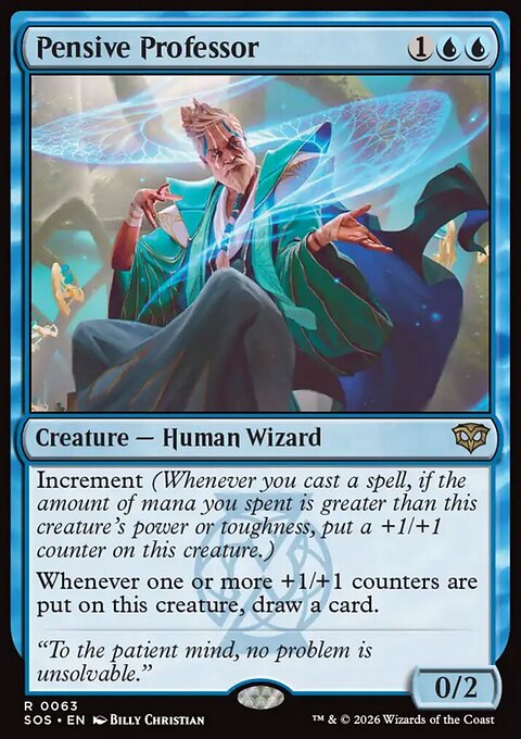 Pensive Professor, Secrets of Strixhaven #63, Magic: The Gathering card