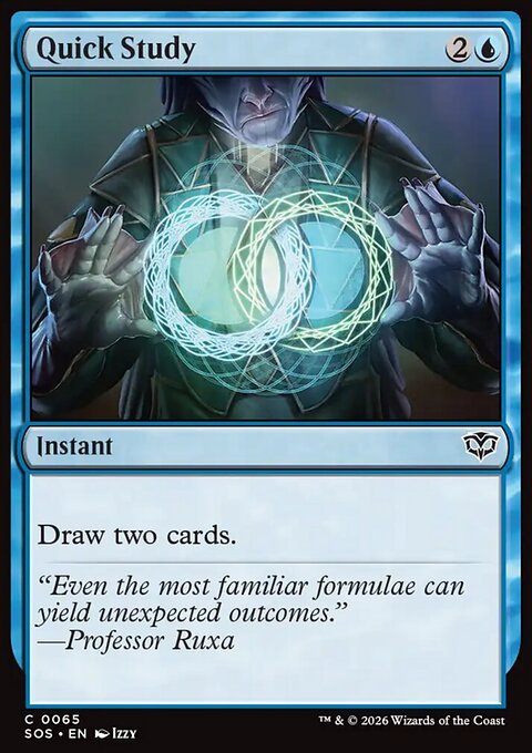 Quick Study, Secrets of Strixhaven #65, Magic: The Gathering card