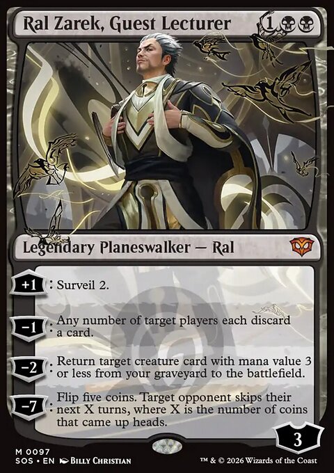 Ral Zarek, Guest Lecturer, Secrets of Strixhaven #97, Magic: The Gathering card