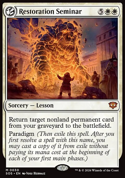 Restoration Seminar, Secrets of Strixhaven #30, Magic: The Gathering card