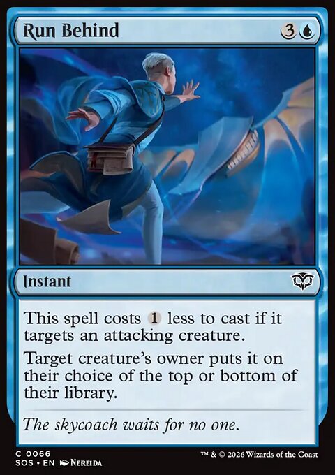 Run Behind, Secrets of Strixhaven #66, Magic: The Gathering card