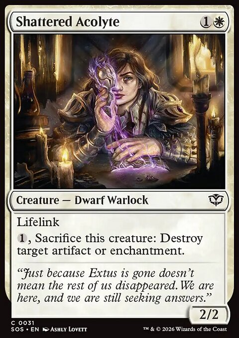 Shattered Acolyte, Secrets of Strixhaven #31, Magic: The Gathering card