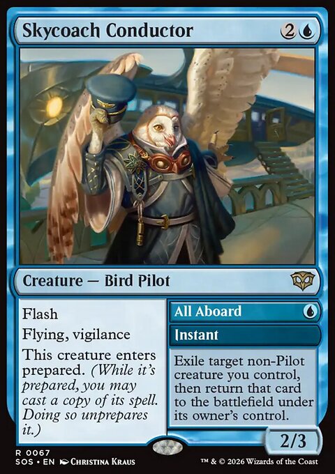 Skycoach Conductor // All Aboard, Secrets of Strixhaven #67, Magic: The Gathering card