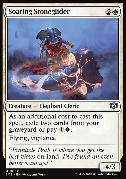 Soaring Stoneglider, Secrets of Strixhaven #32, Magic: The Gathering card