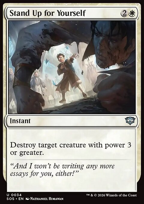 Stand Up for Yourself, Secrets of Strixhaven #34, Magic: The Gathering card