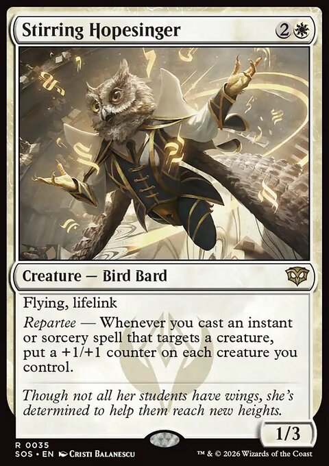 Stirring Hopesinger, Secrets of Strixhaven #35, Magic: The Gathering card