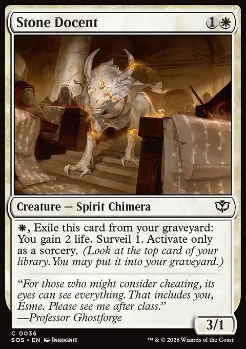 Stone Docent, Secrets of Strixhaven #36, Magic: The Gathering card