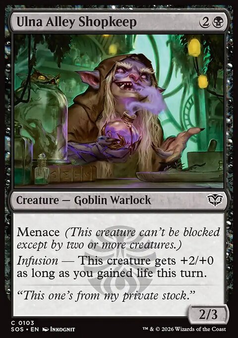Ulna Alley Shopkeep, Secrets of Strixhaven #103, Magic: The Gathering card