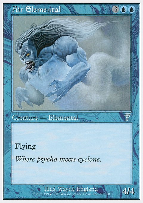 Air Elemental, Seventh Edition #58, Magic: The Gathering card