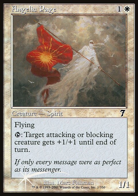 Angelic Page, Seventh Edition #1★, Magic: The Gathering card