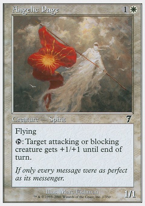 Angelic Page, Seventh Edition #1, Magic: The Gathering card