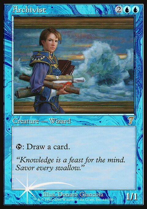 Archivist, Seventh Edition #61★, Magic: The Gathering card