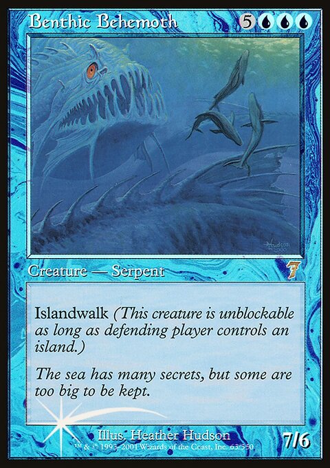 Benthic Behemoth, Seventh Edition #63★, Magic: The Gathering card