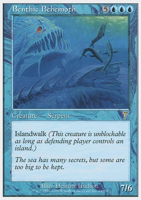 Benthic Behemoth, Seventh Edition #63, Magic: The Gathering card