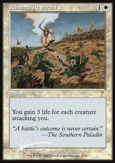 Blessed Reversal, Seventh Edition #3★, Magic: The Gathering card