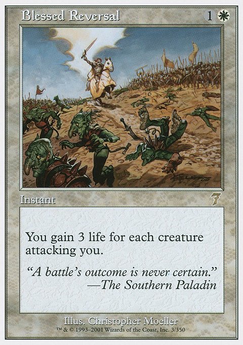 Blessed Reversal, Seventh Edition #3, Magic: The Gathering card
