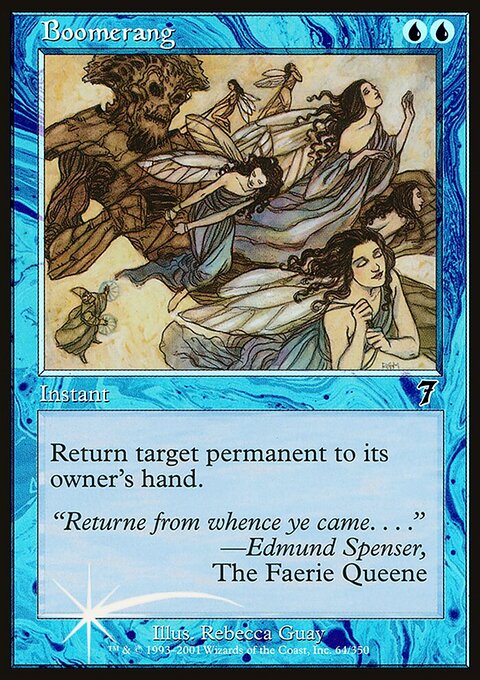 Boomerang, Seventh Edition #64★, Magic: The Gathering card