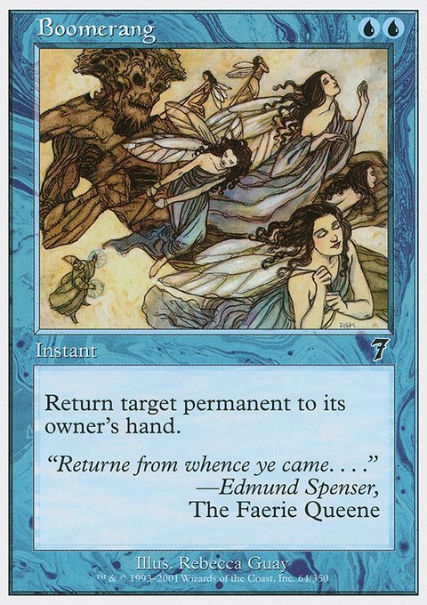 Boomerang, Seventh Edition #64, Magic: The Gathering card