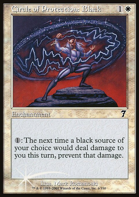 Circle of Protection: Black, Seventh Edition #6★, Magic: The Gathering card